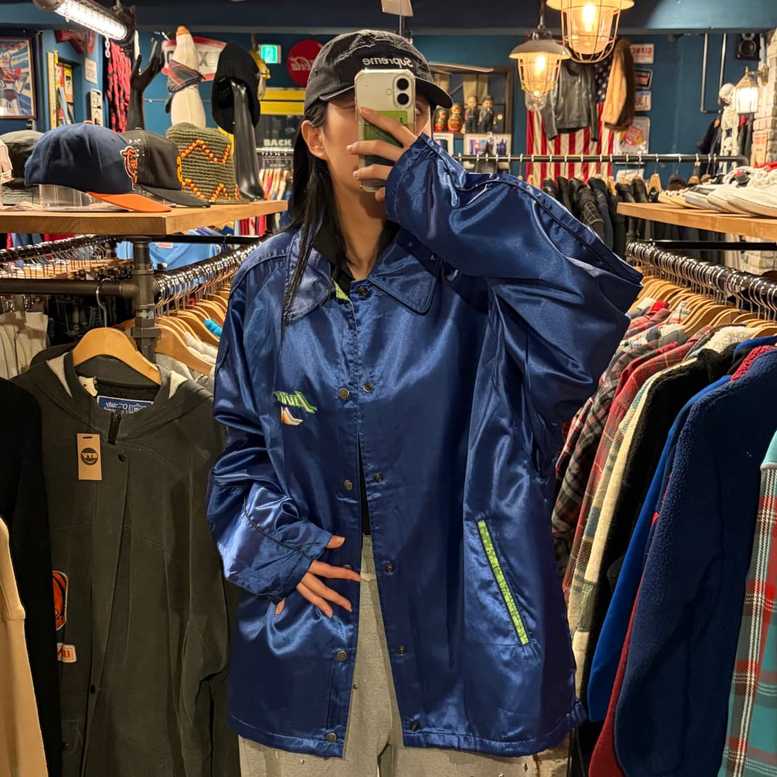 AVIREX 아비렉스 새틴 스트링 코치 자켓 상품이미지1