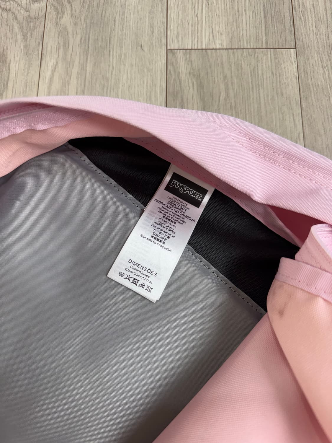 잔스포츠 딸기우유맛 핑크 백팩 상품이미지5