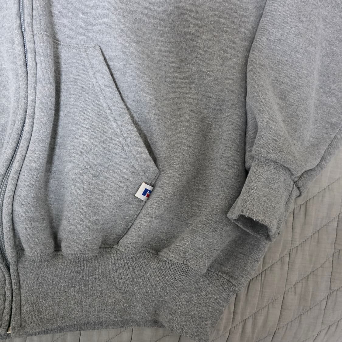 [XL] 90s 러셀 애슬레틱 후드집업 헤더 그레이 ver. 롱 상품이미지2