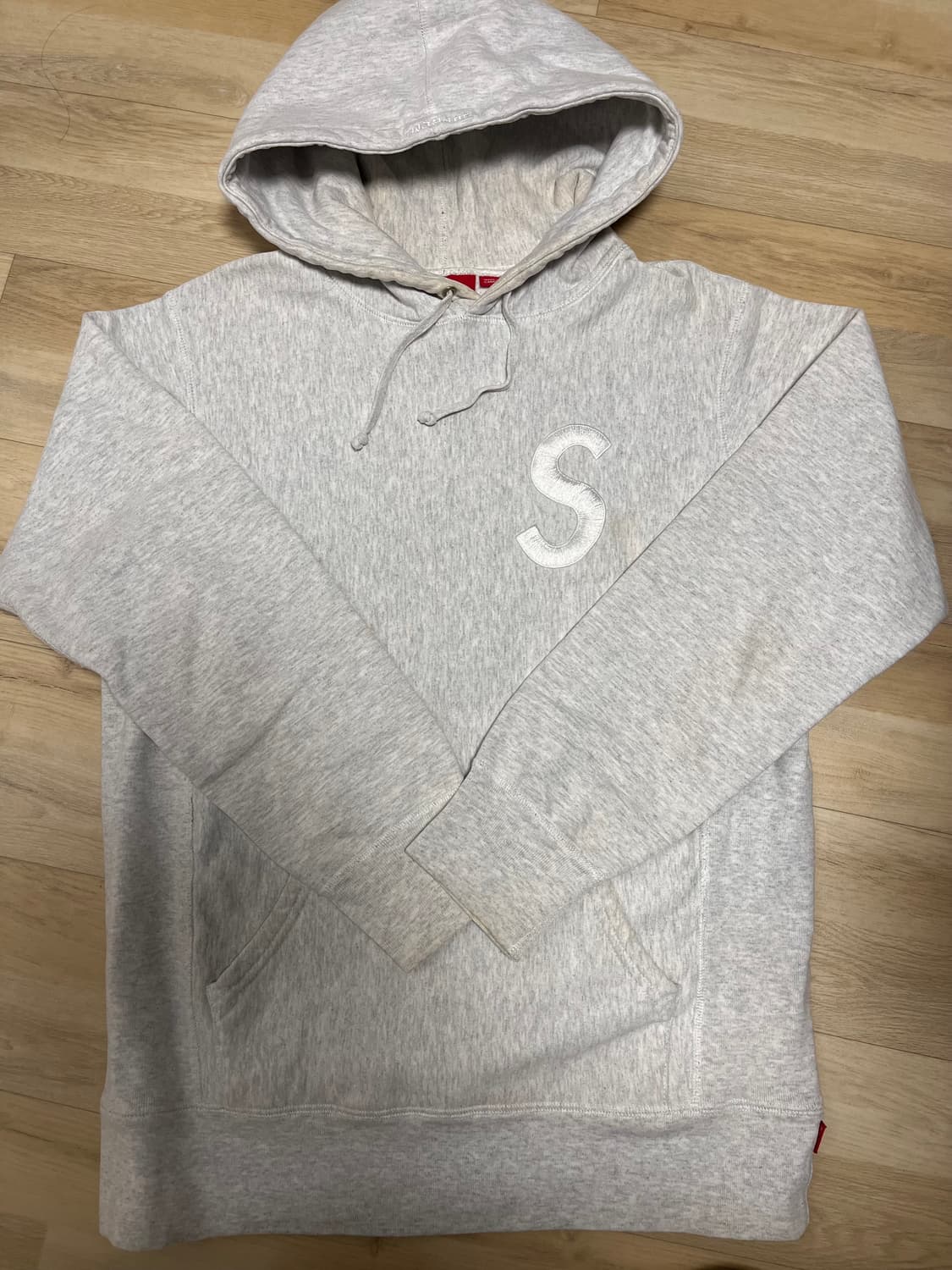 슈프림 S logo 후드 M사이즈 애쉬그레이 상품이미지2
