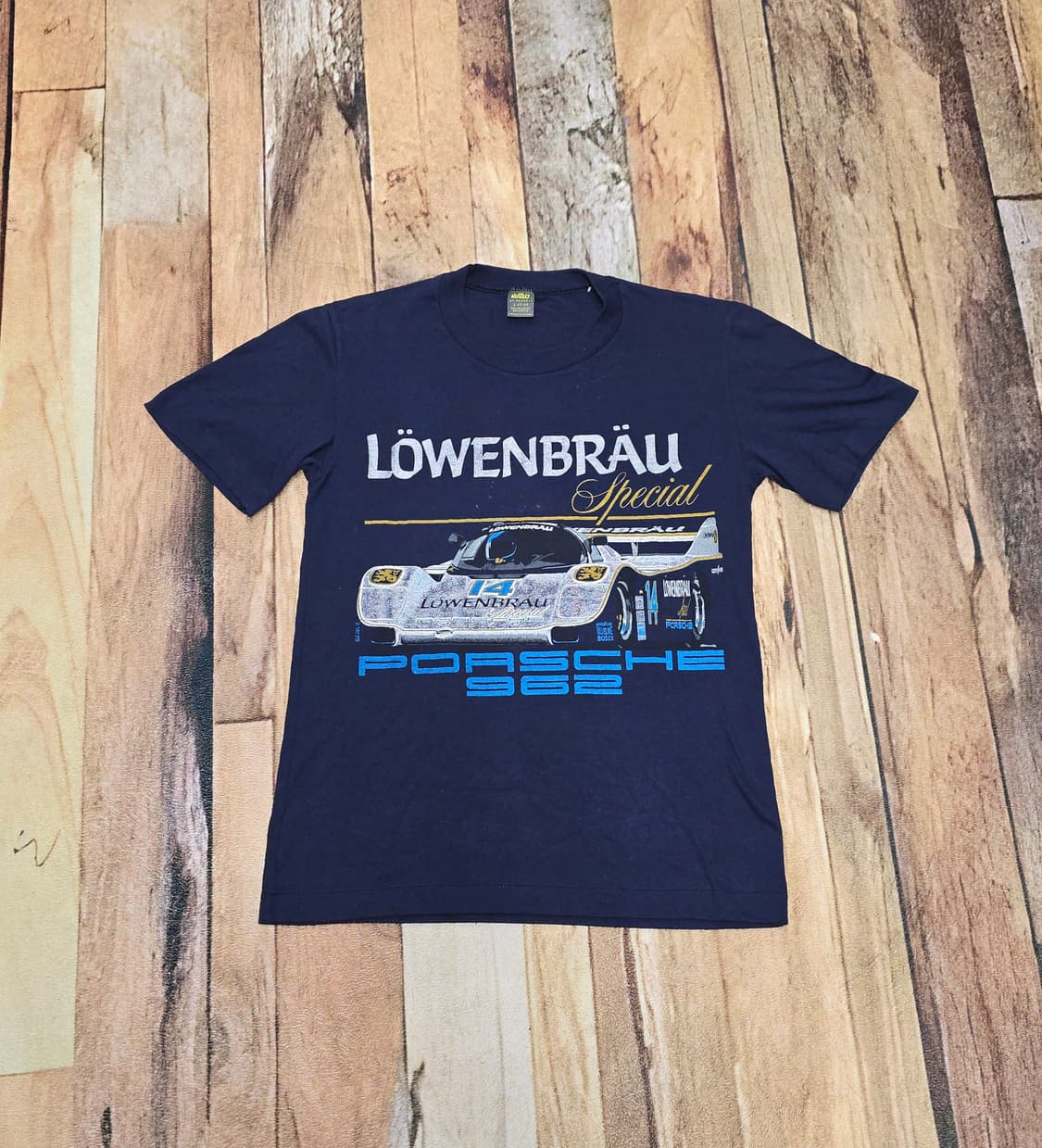 Vintage 80s JERZEES BY RUSSELL 포르쉐레이싱티셔츠 상품이미지1