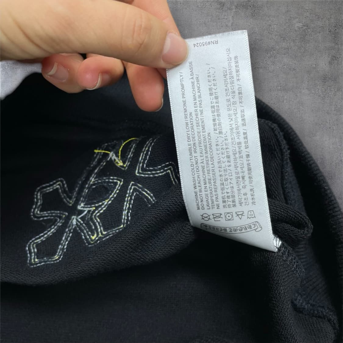 크롬하츠 레플리카 블랙 크로스 패치 맨투맨 XL 상품이미지5