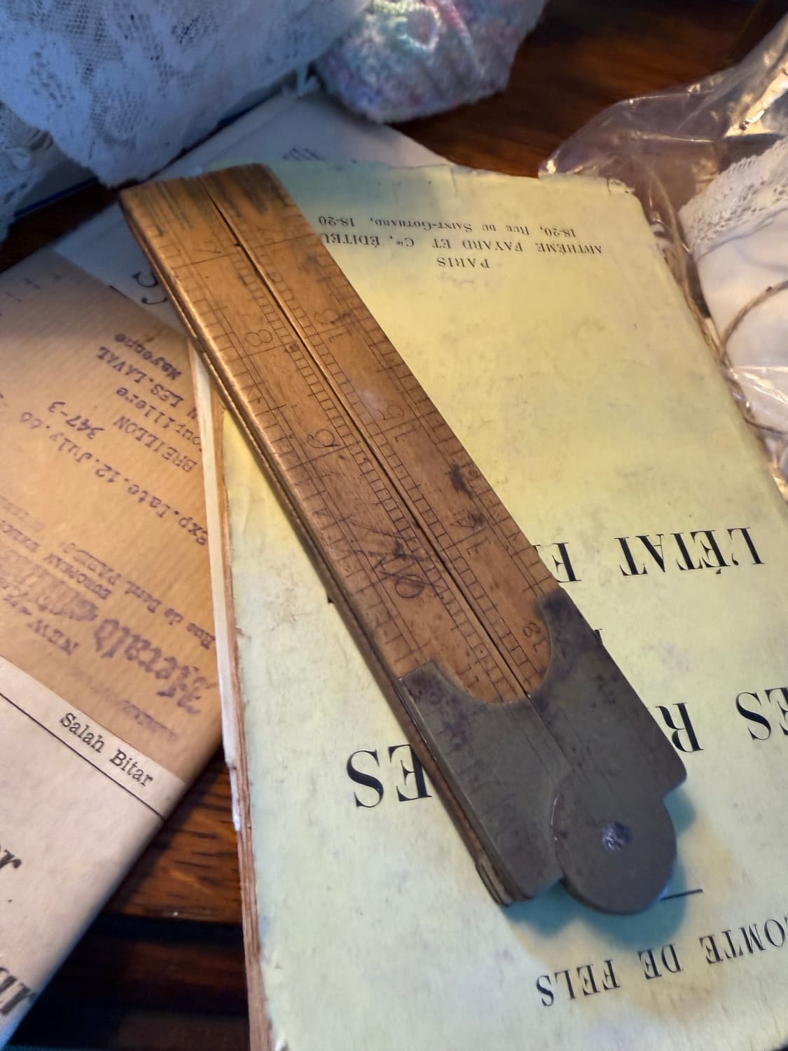 유럽 빈티지 우드 접이식 자 (폴딩 룰러) 2가지 상품이미지2