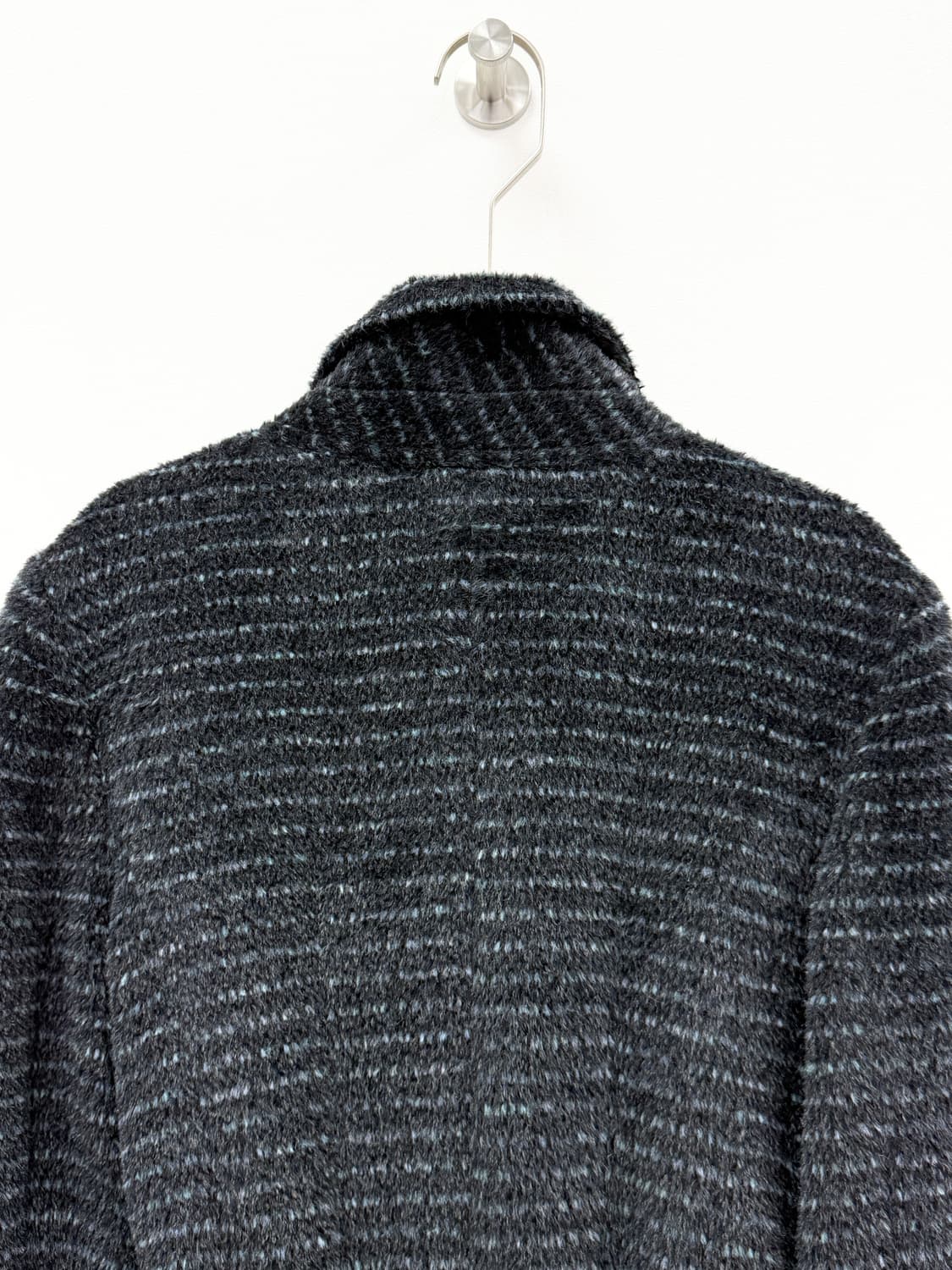 아르마니 꼴레지오니 믹스드 텍스처 벨티드 롱 코트 상품이미지6