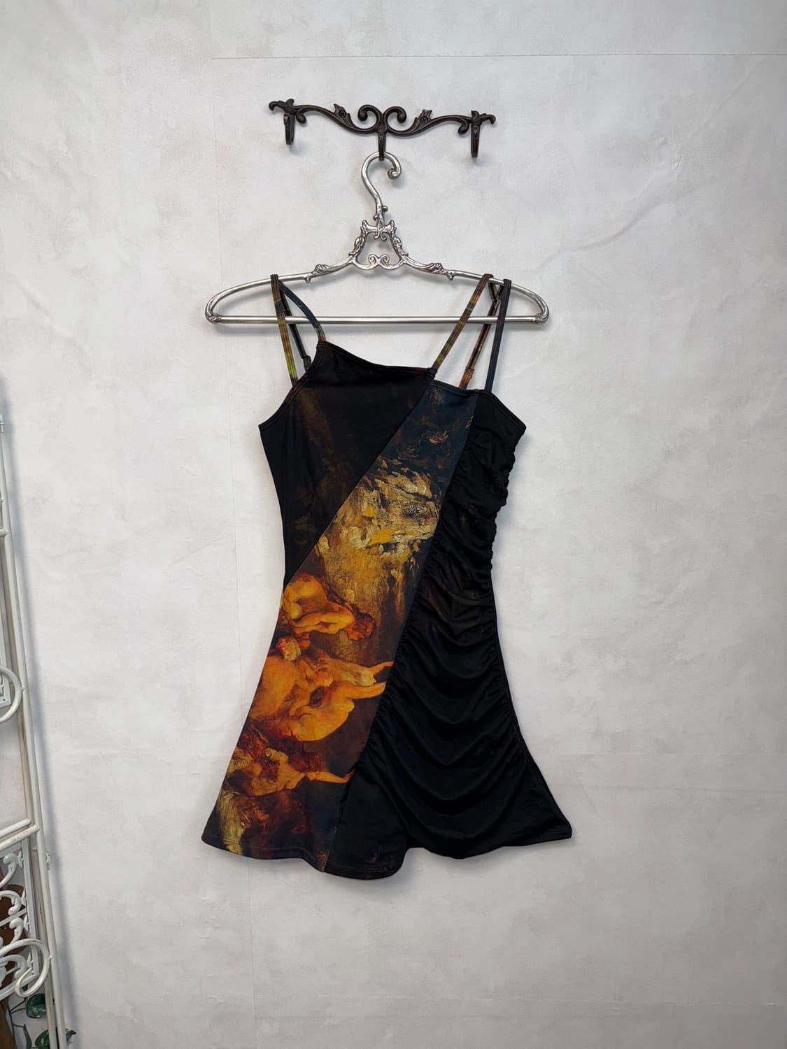 Mystic graphic unbal shirring ops 상품이미지1