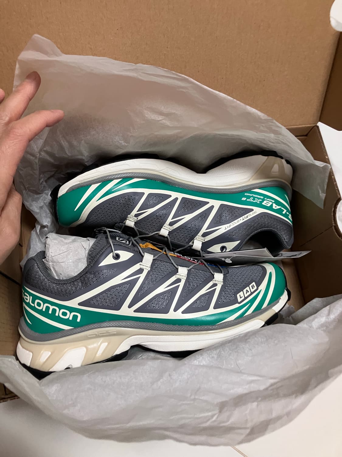 살로몬  XT-6 딥그린 바닐라 아이스 미사용 새거 상품이미지1