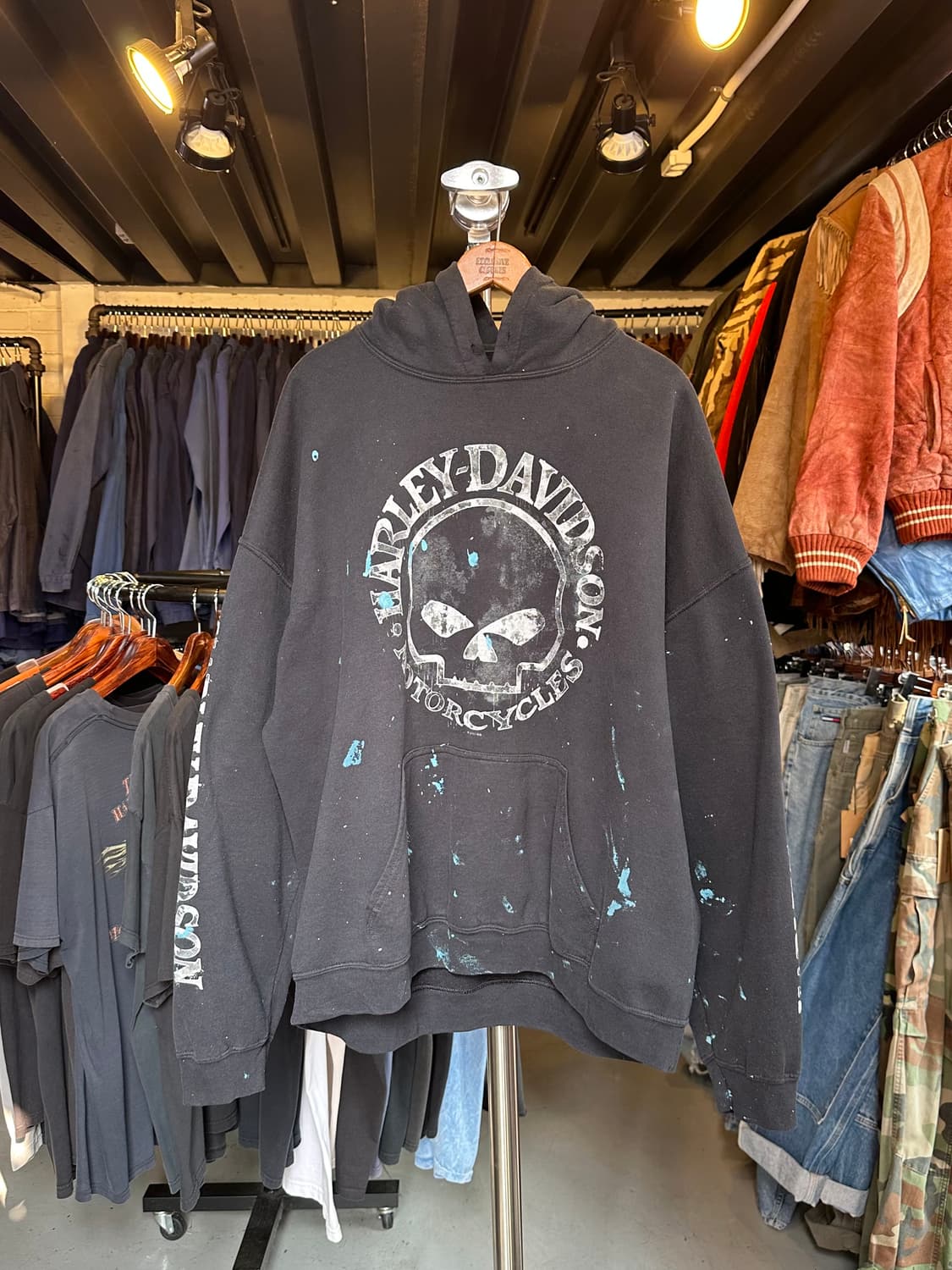 할리데이비슨 프린팅 페인팅 스웻 후드 상품이미지1