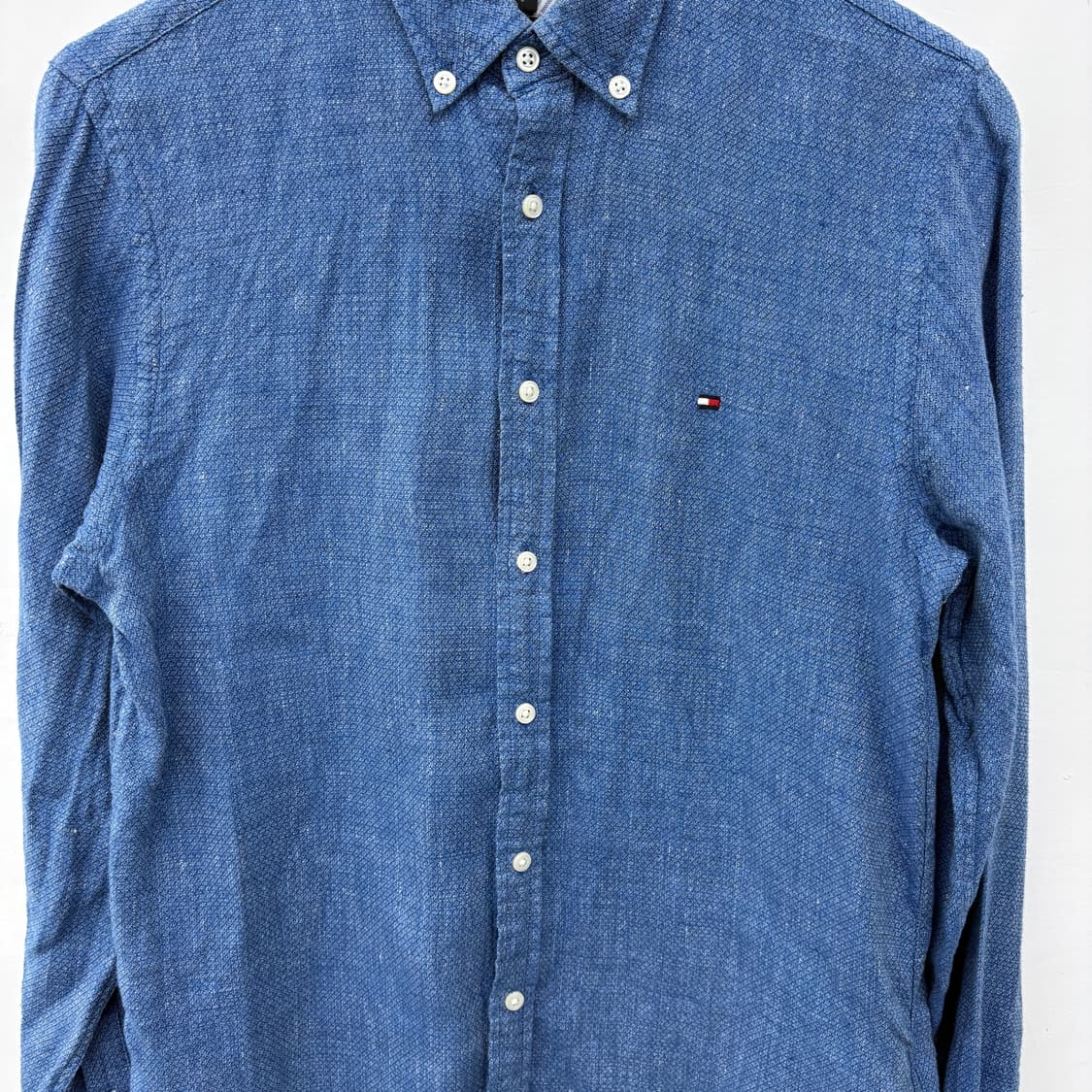 타미힐피거 블루 린넨 셔츠 남성 S 상품이미지2