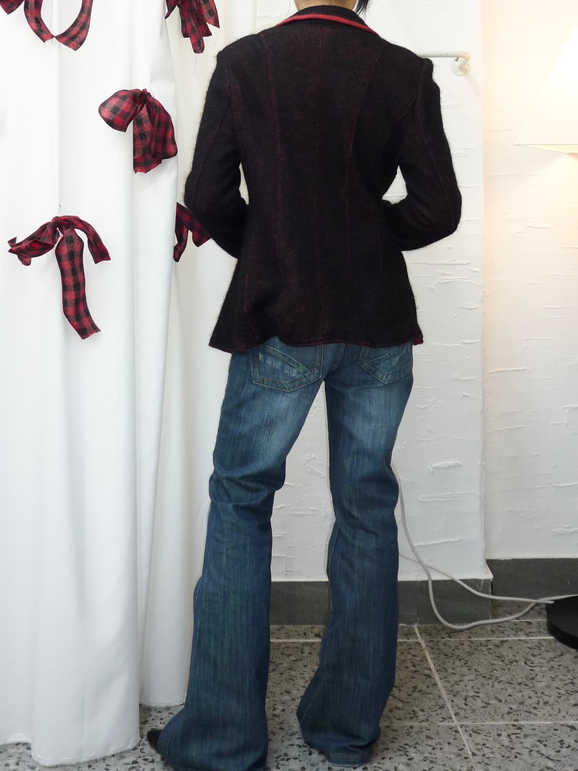 Redline black cardigan 상품이미지4