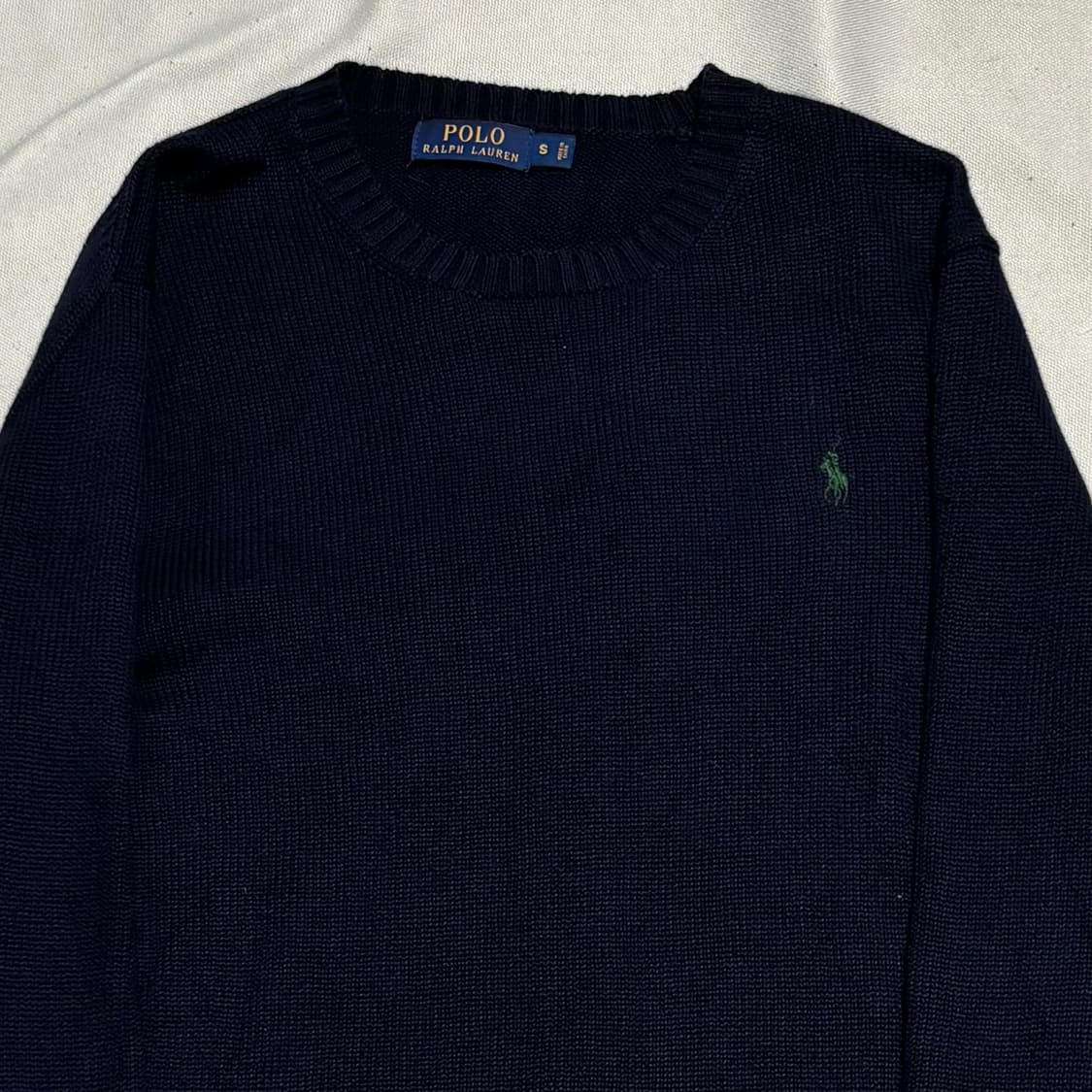 S 폴로랄프로렌 그린 포니 네이비 코튼 니트 상품이미지1