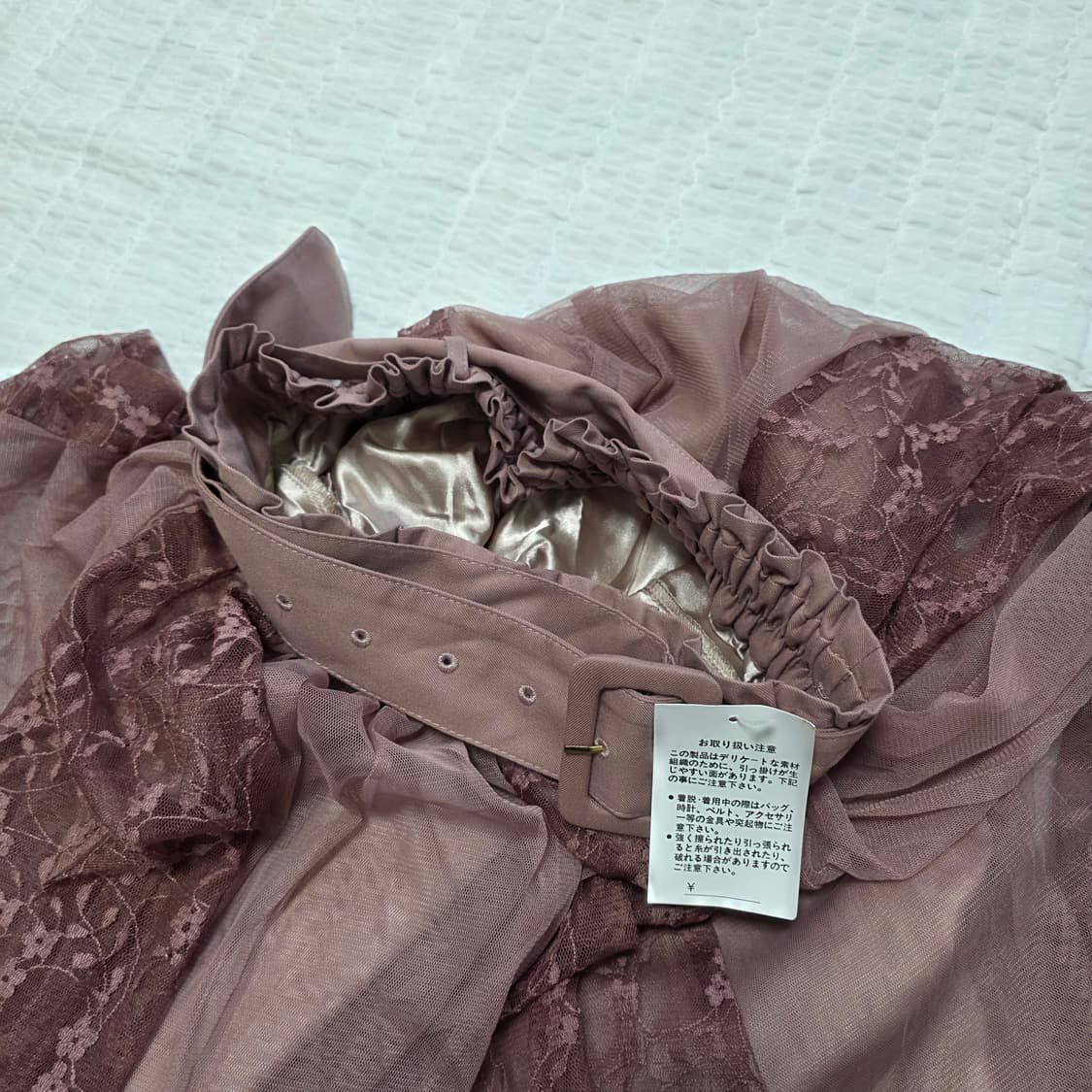 스나계st 히메 핑크 레이스 샤 롱스커트 상품이미지4