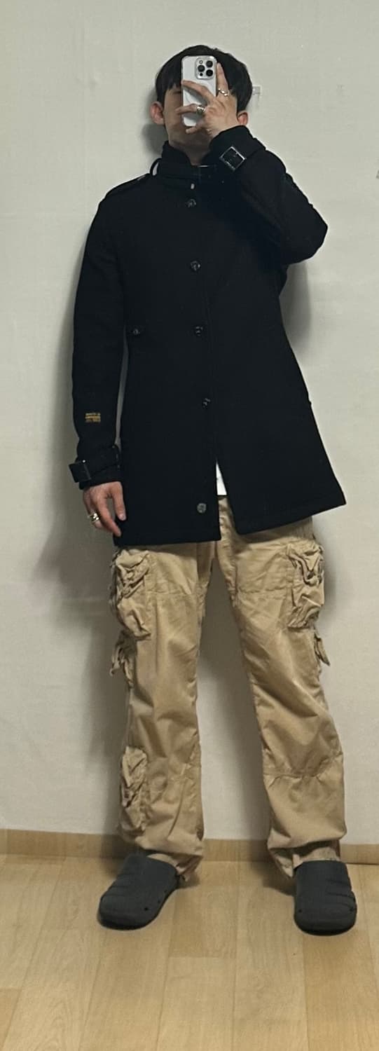 지스타로우 하이넥 코트 상품이미지5