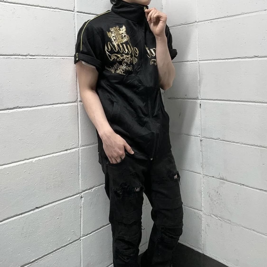 Punk back printing zip up  상품이미지2