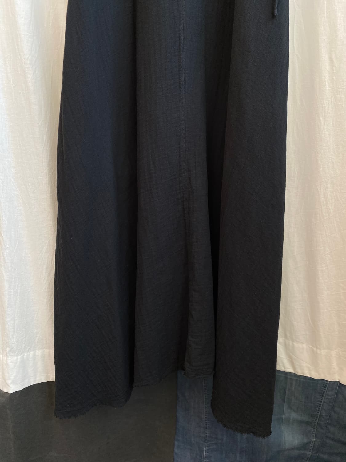 코튼 블랙 롱원피스(F) 상품이미지5