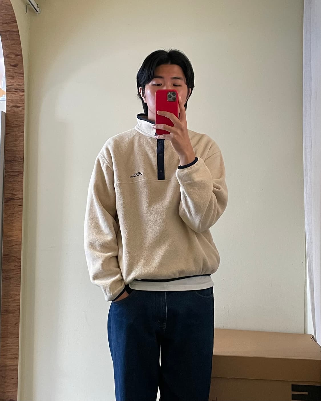 90’s usa LL bean fleece pullover 엘엘빈 플리스 상품이미지4