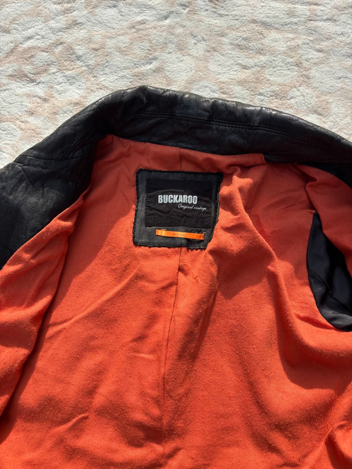BUCKAROO y2k 리얼레더 크롭 더블라이더자켓 상품이미지9