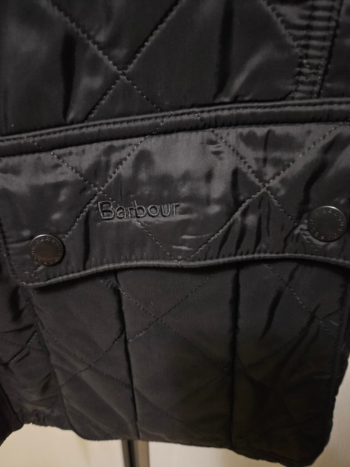 바버 아리엘 블랙 기모 퀼팅자켓 상품이미지5