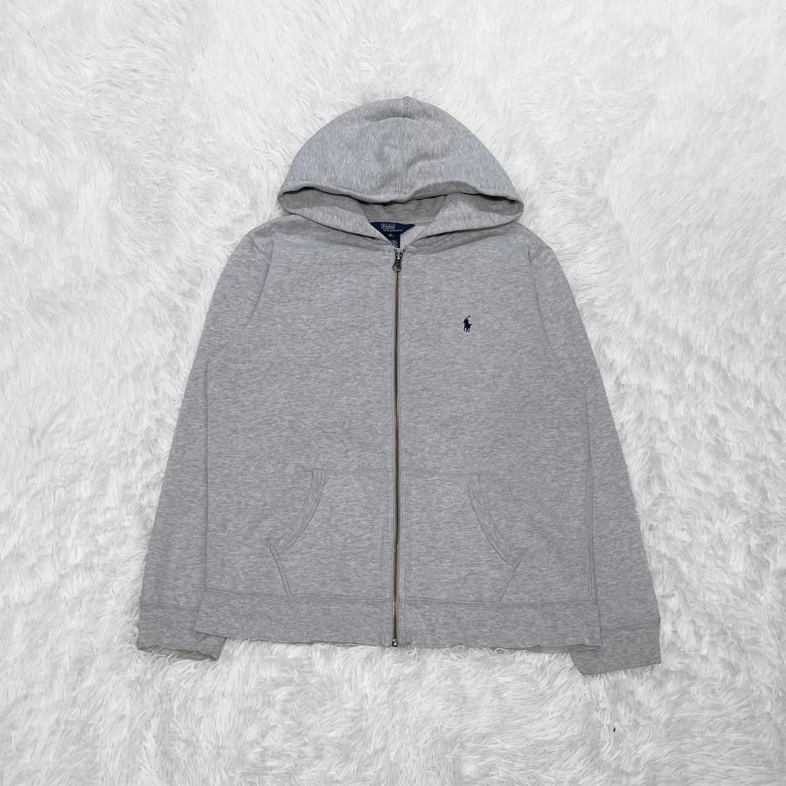 폴로 랄프로렌 포니 로고 후드집업 그레이 상품이미지2