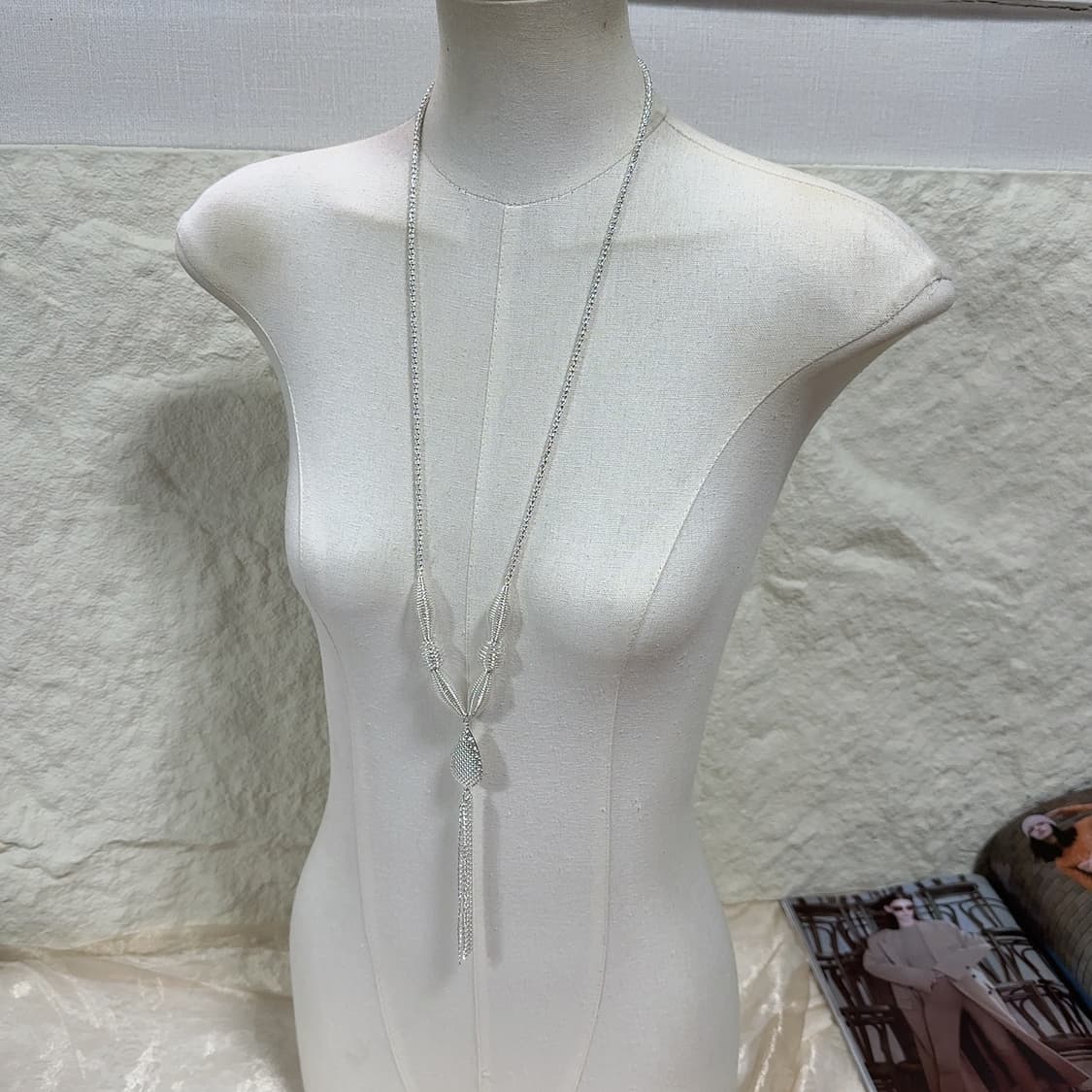 빈티지 마테 기하 나선 목걸이 상품이미지1