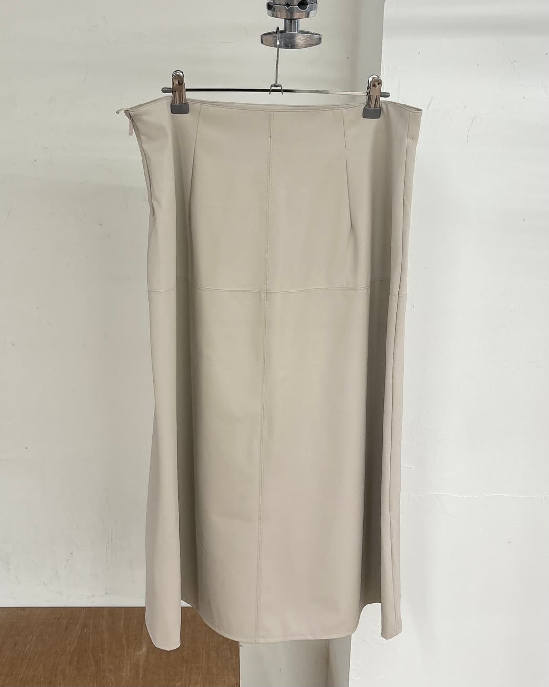 막스마라 아이보리 플레어 폴리 롱 스커트 상품이미지4