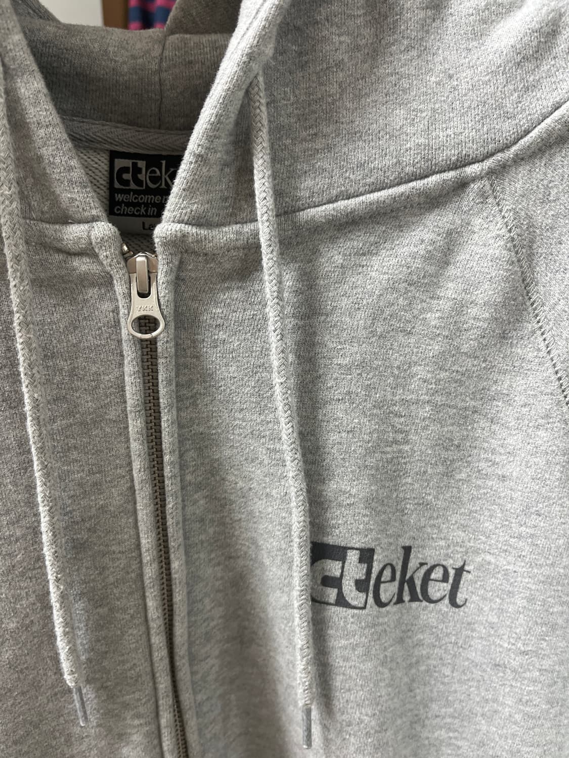 Plan zip-up hoodie (melange gray) 상품이미지3