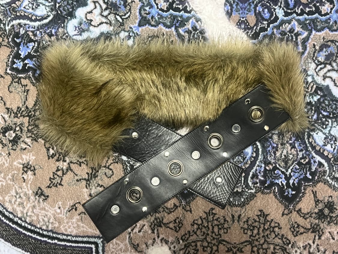 베이컨트 아카이브 퍼 벨트 퍼플러 벨트 브라운 상품이미지1