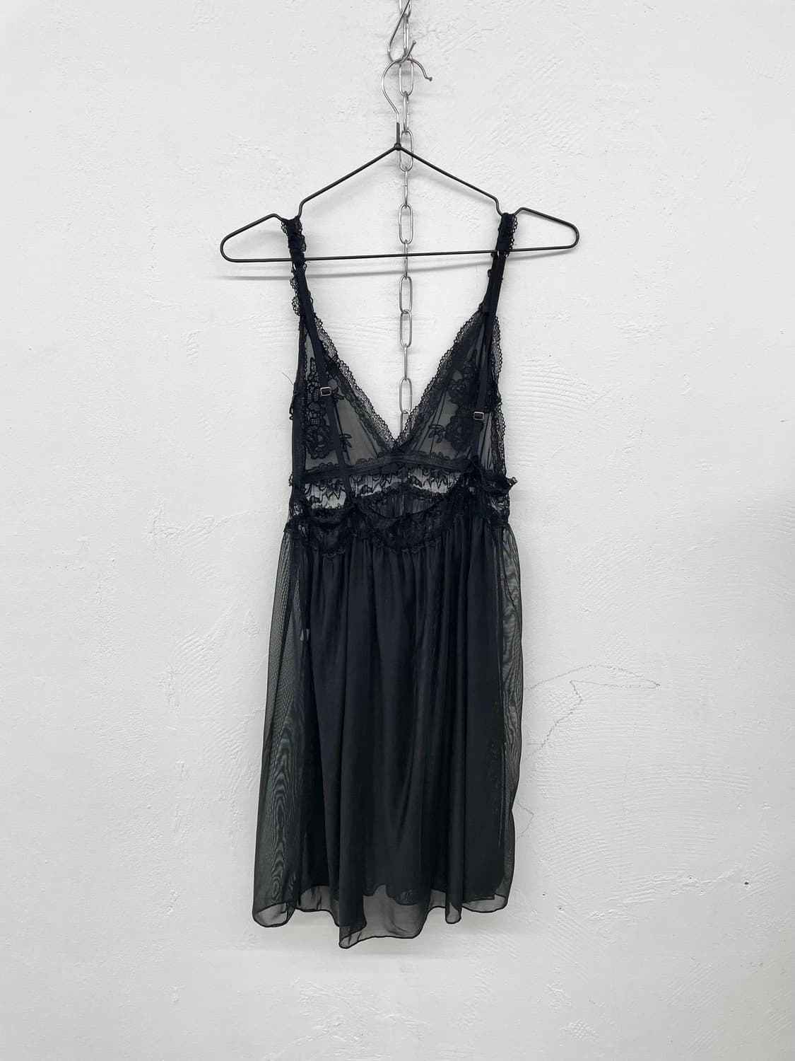 블랙 고딕 레이스 슬립 상품이미지5