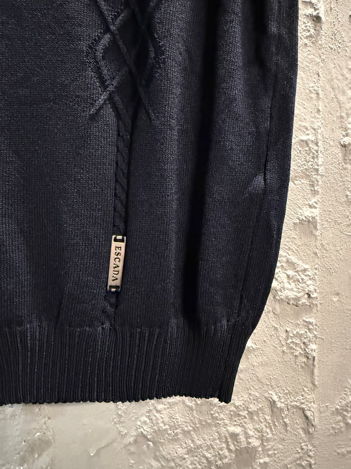 에스카다 케이블 니트 베스트 블랙 36  상품이미지2