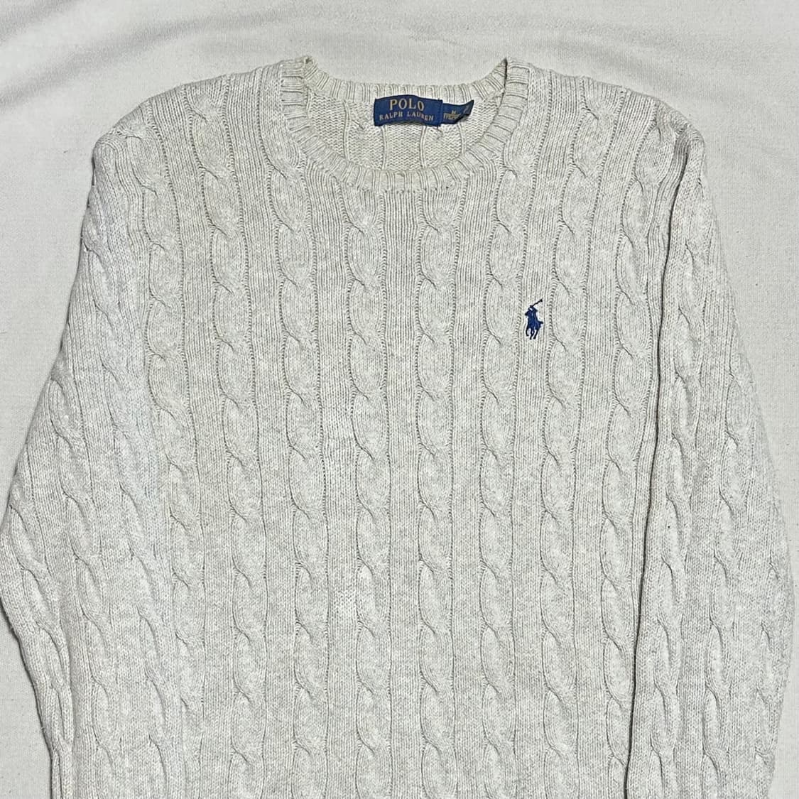 M 폴로랄프로렌 오트밀 케이블 니트 상품이미지1