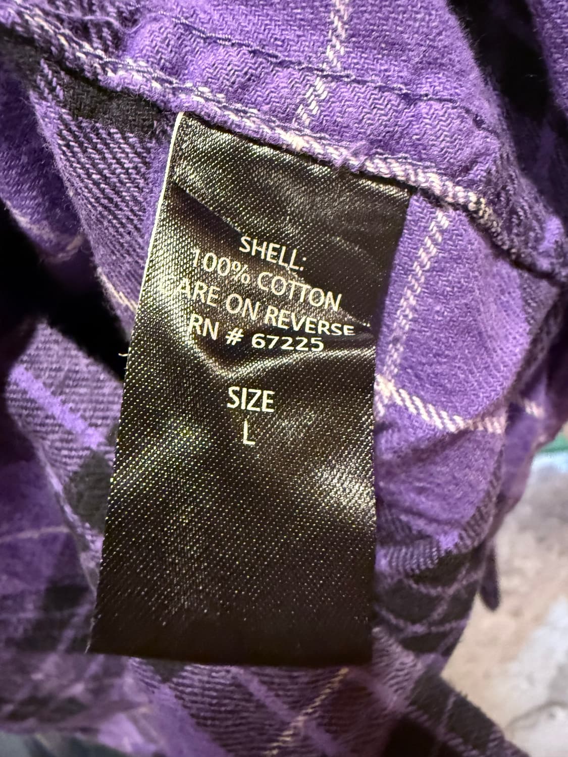 빈티지 퍼플 플란넬 셔츠 상품이미지4