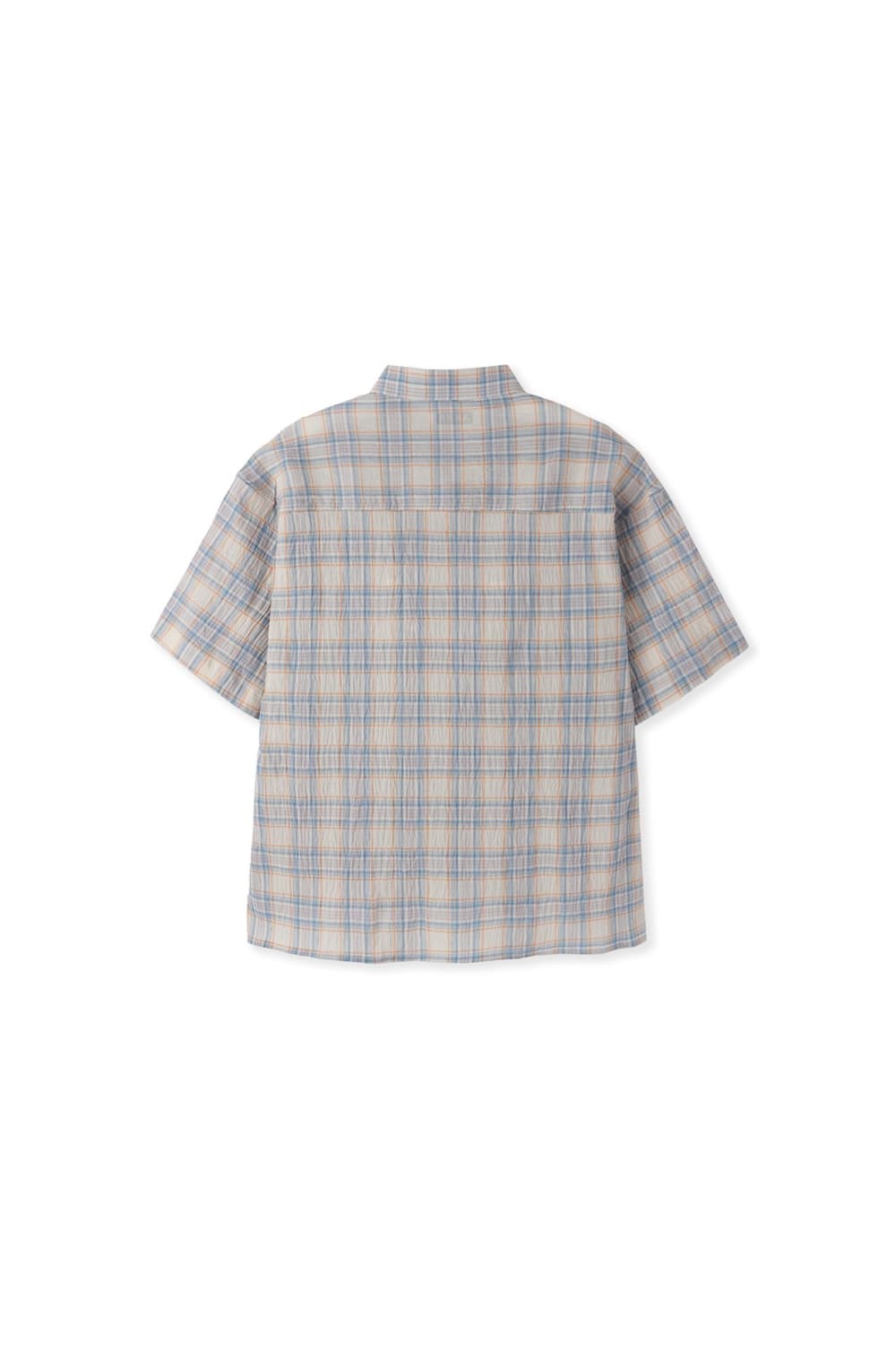 양포켓 크롭 체크 반팔셔츠(Unisex) 상품이미지8