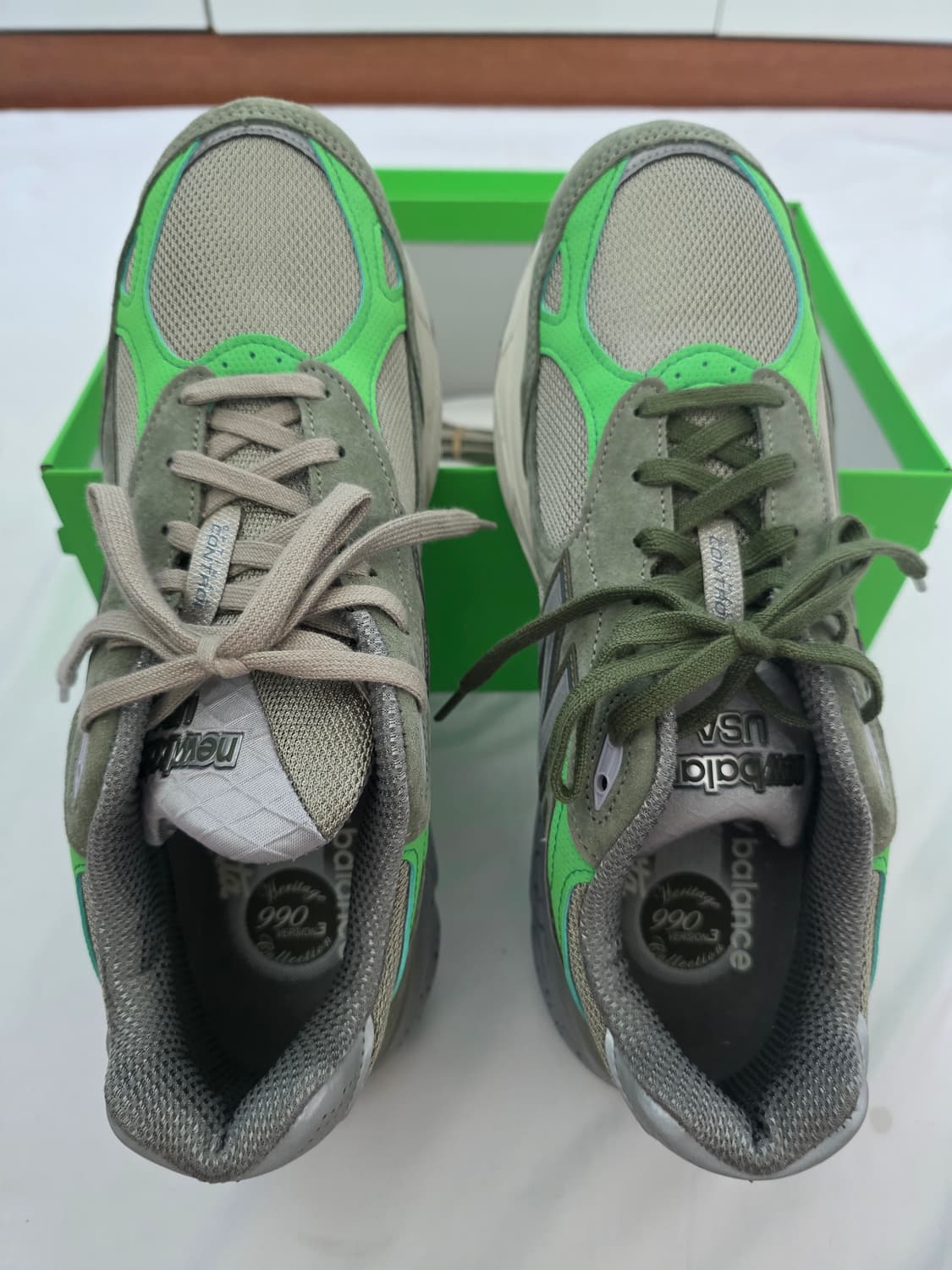 뉴발란스 x 파타 990v3 메이드 인 USA 올리브(290) 상품이미지2