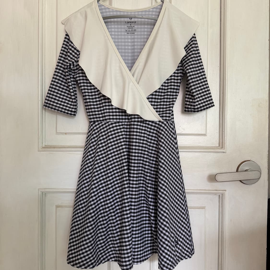 라메레이 Gingham Check Ruffle Wrap SwimSuit 상품이미지3