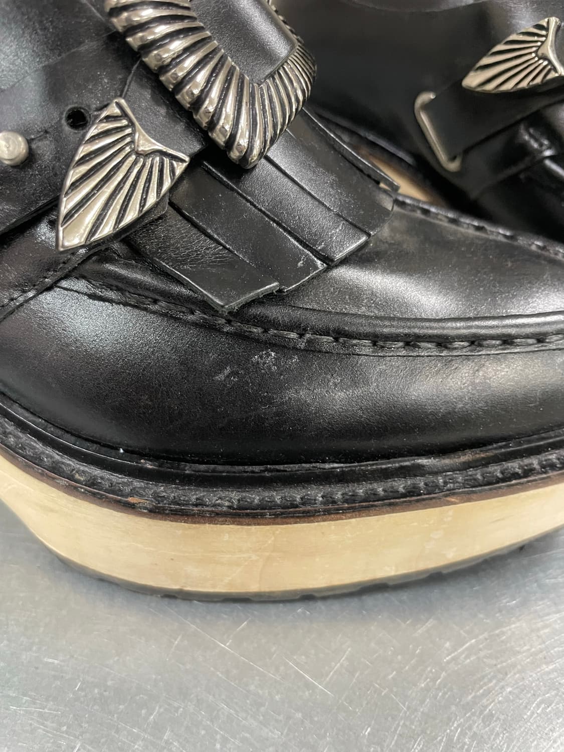 토가 풀라 버클 플랫폼 우드 로퍼 36 상품이미지8