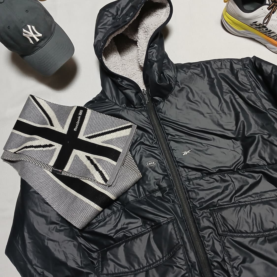 리복 라이풀 콜라보 양면 후리스 패딩 리버서블 겨울 자켓 상품이미지2