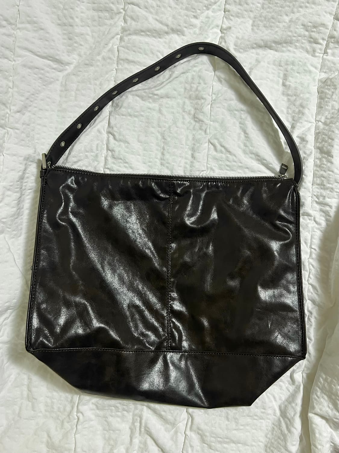 자라 벨트 지퍼백 브라운 상품이미지4