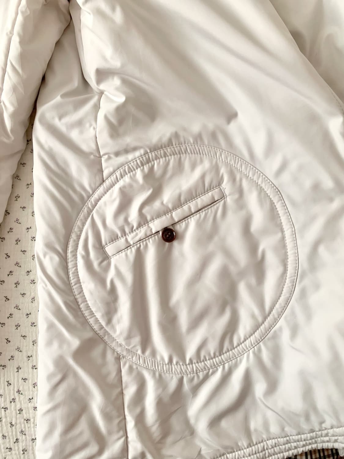 빈티지 체크 더플 후드 간절기 패딩 상품이미지3