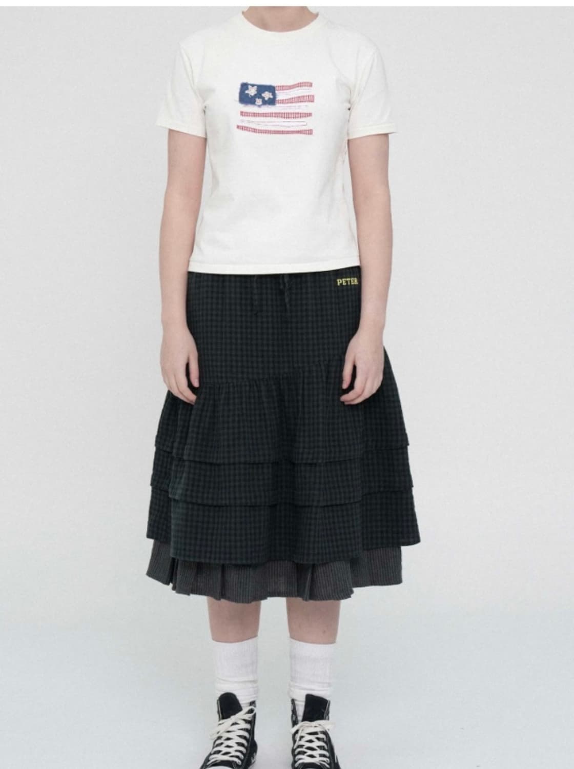 마이네임이즈피터 스커트PETER LAYERED SKIRT - GREEN  상품이미지3