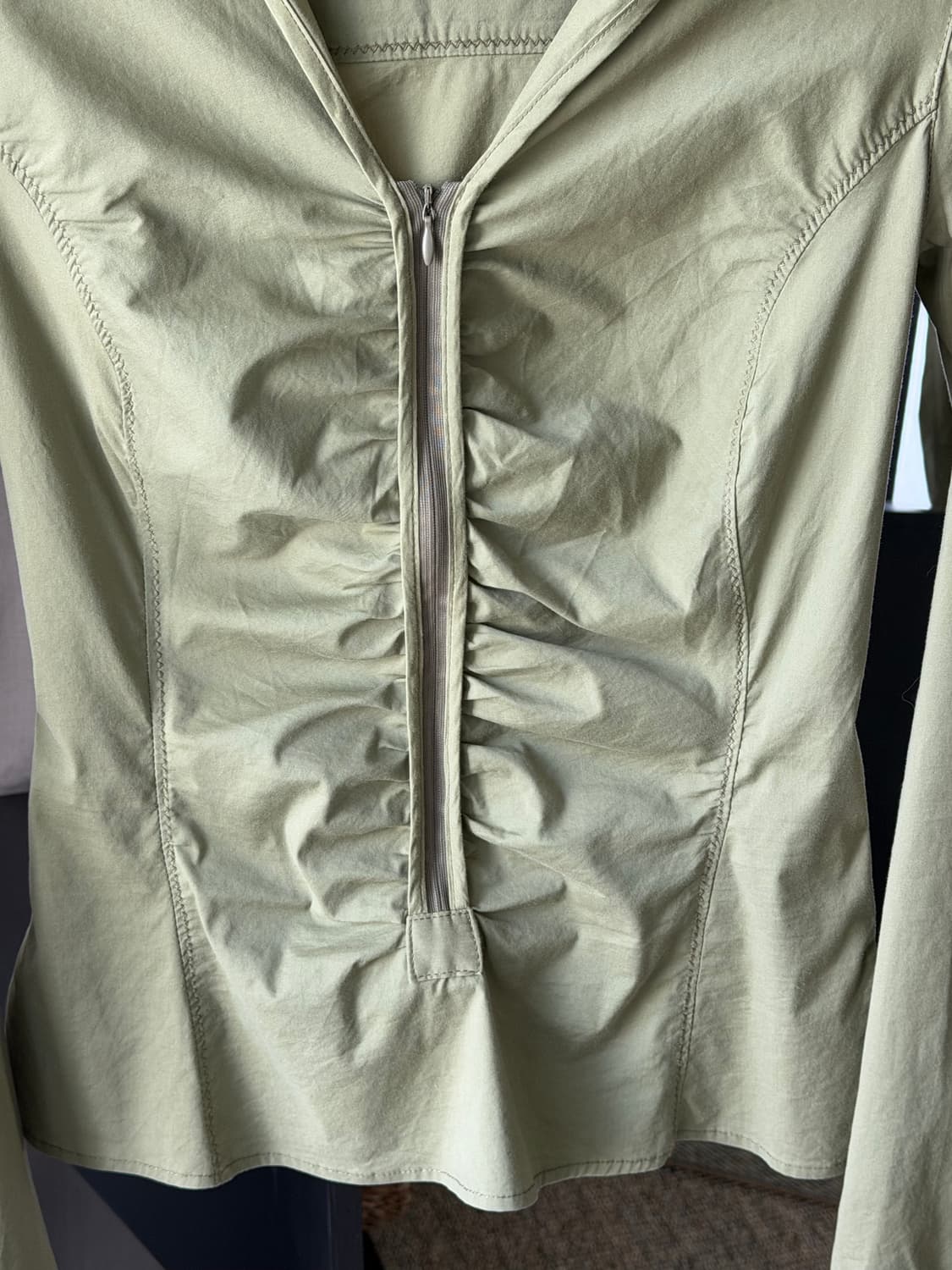 미스식스티 90‘s gathered zip-up shirts 상품이미지2