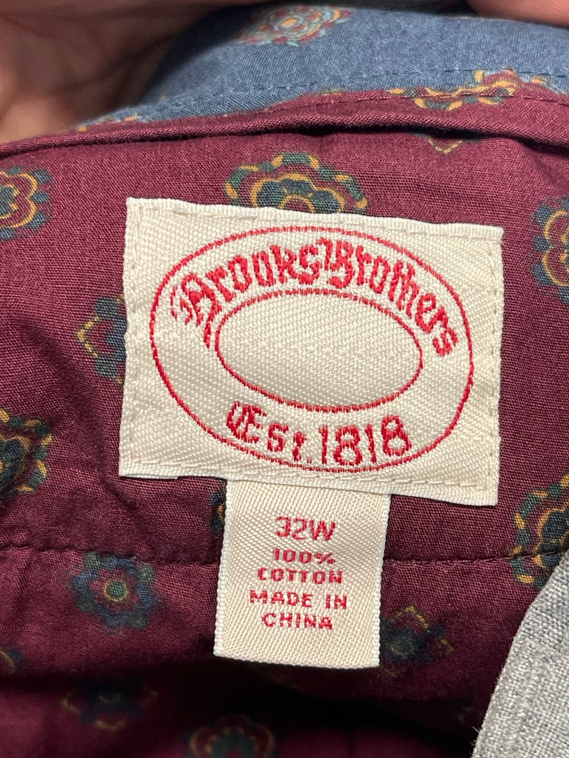 브룩스 브라더스 레드플리스 자수 코튼 팬츠 32 상품이미지5