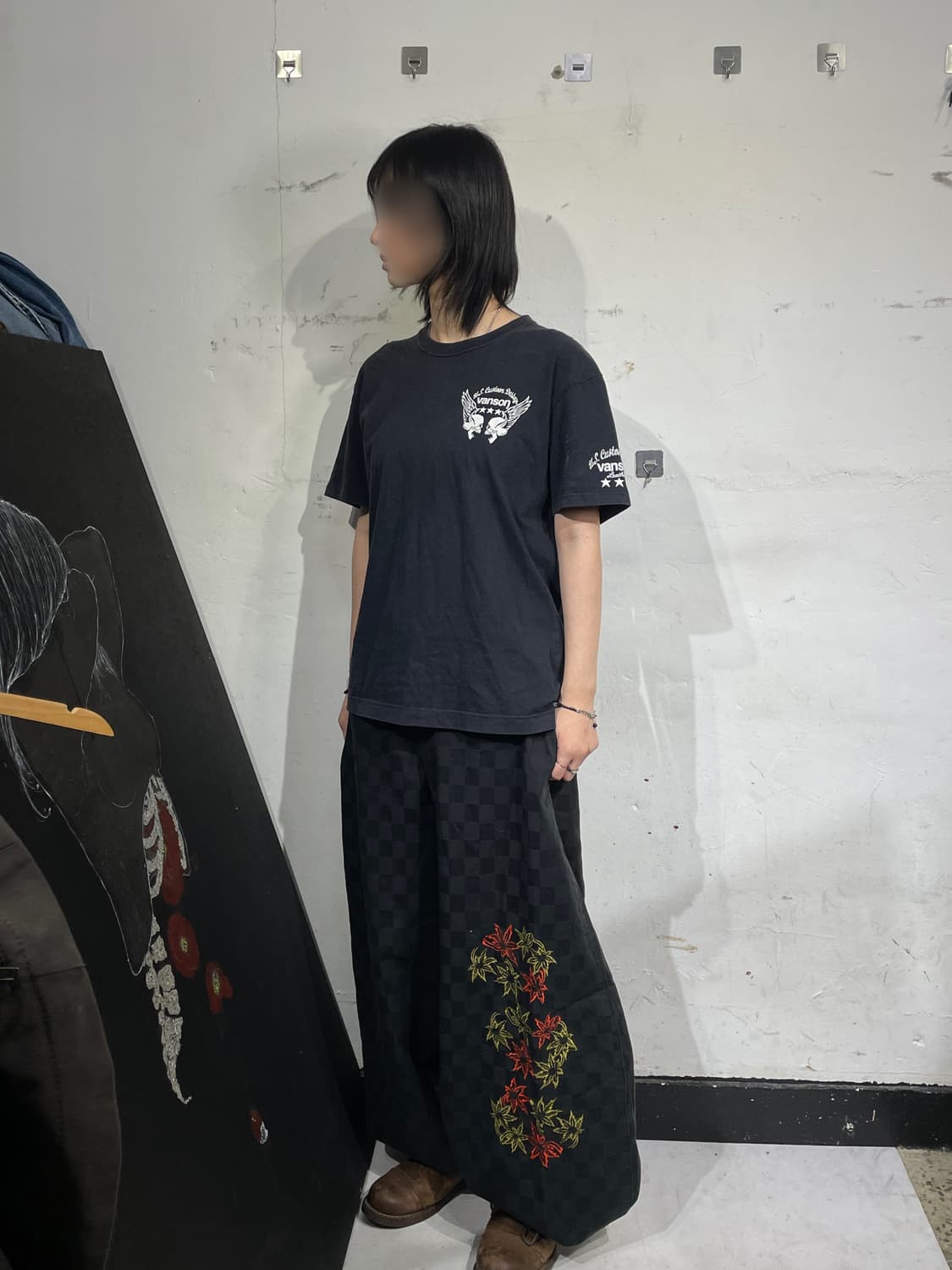 벤슨 레더 해골 오리엔탈 반팔티 XL 상품이미지3