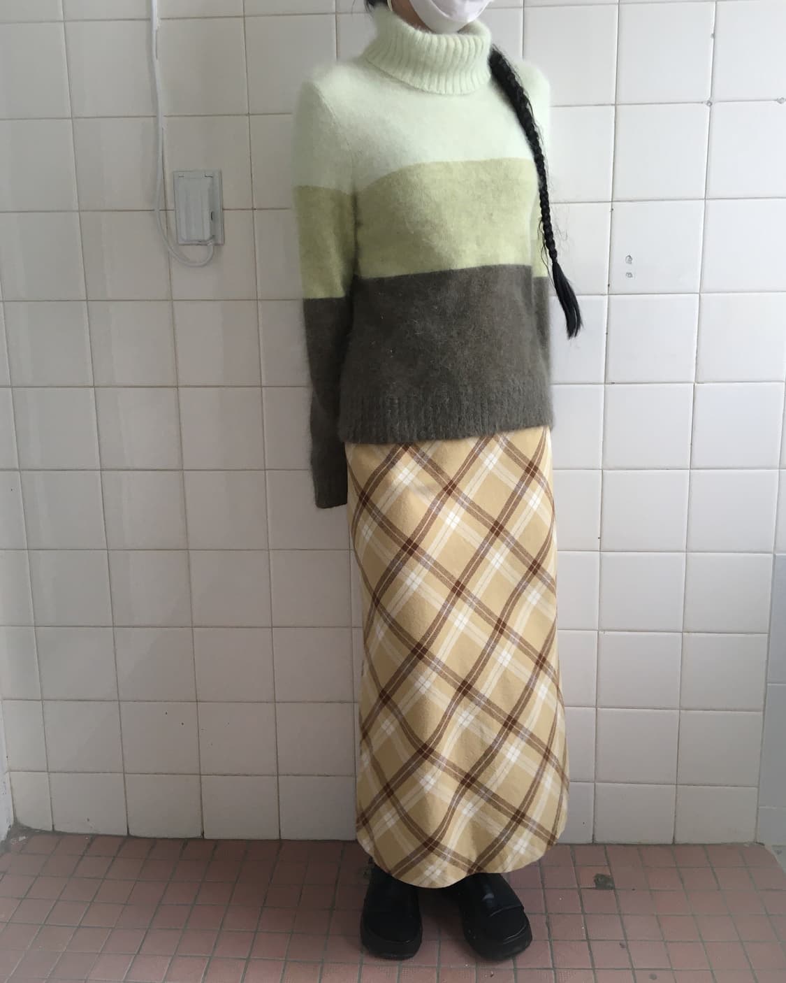 angora woolen High neck knit 상품이미지5