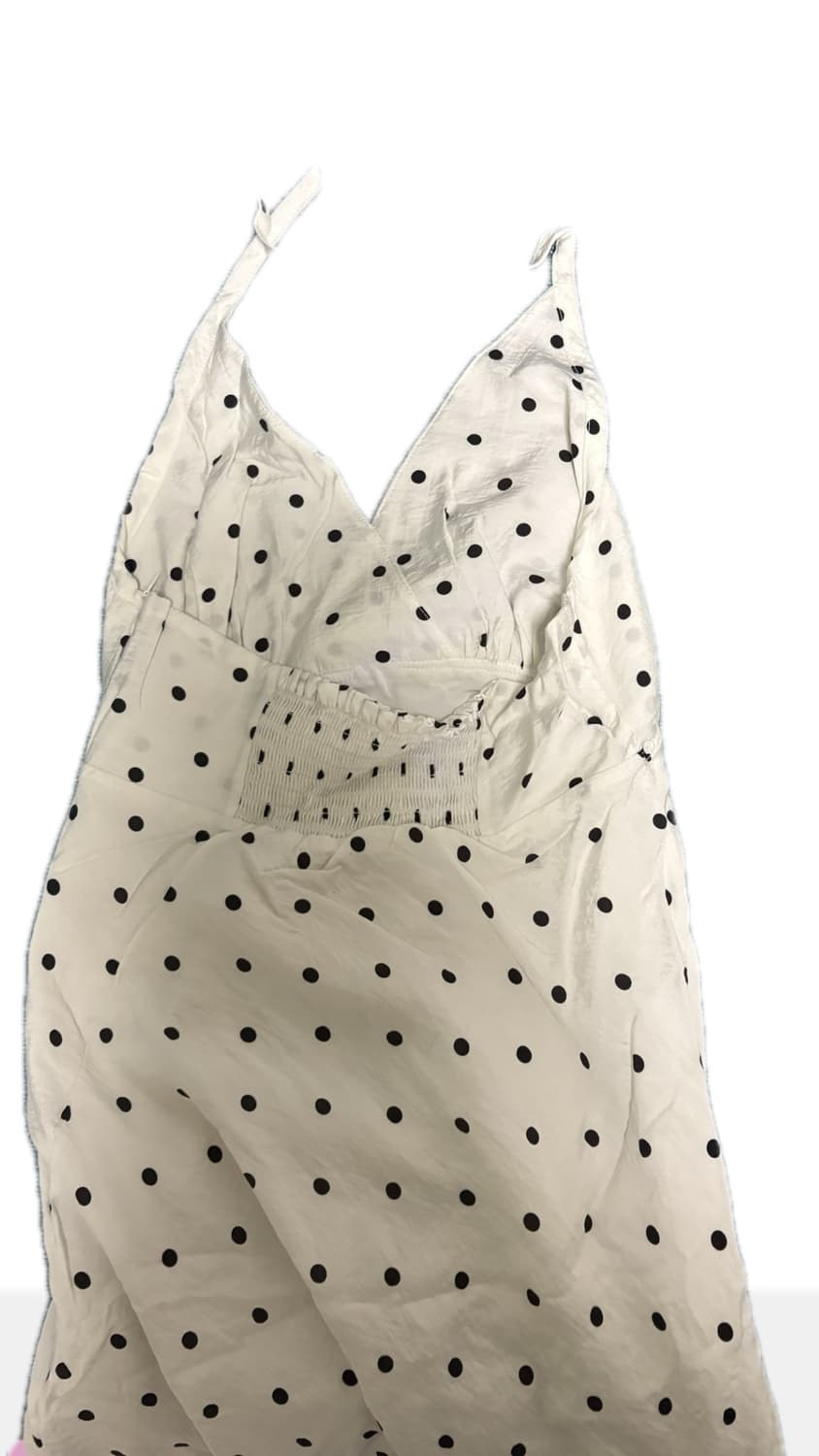 루루서울 Dot Halter Dress 화이트 S 상품이미지3