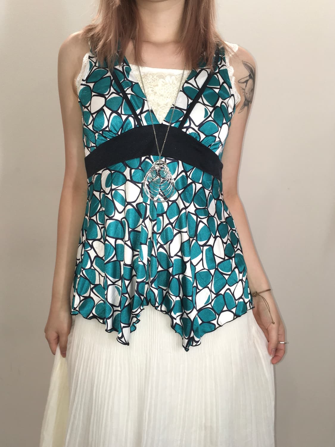 jpn vintage geometry lace sleeveless 상품이미지2