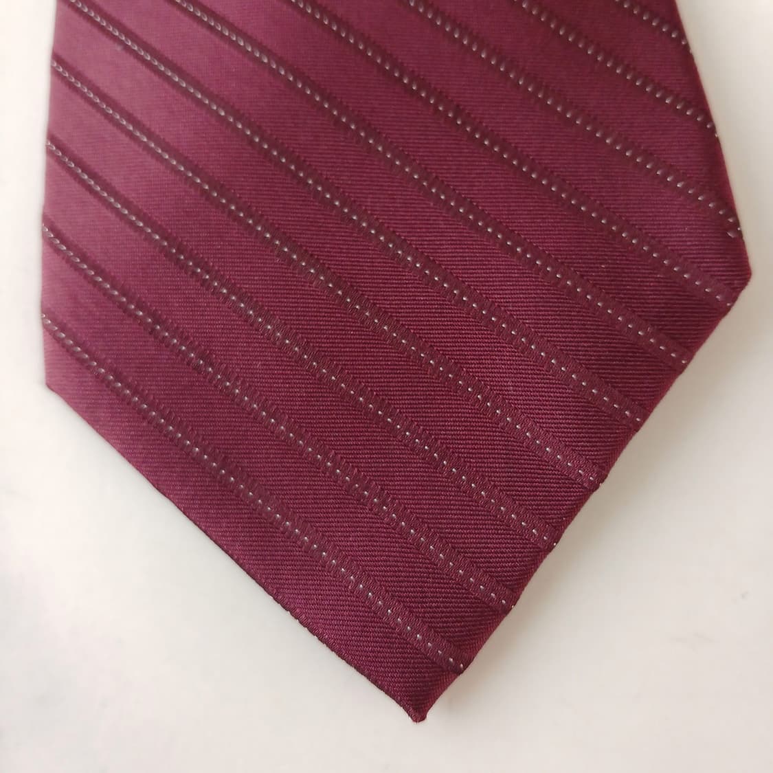 캘빈클라인 레드와인 실크 스트라이프 넥타이 8.6cm A등급 A19226 상품이미지10