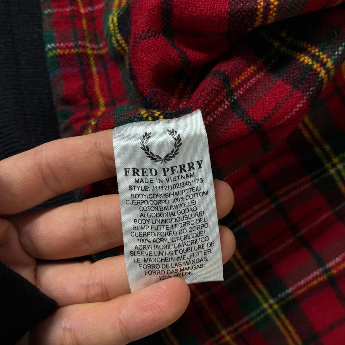 Fred perry  프레드 페리 90,s 타탄체크 바라쿠다 해링턴 자켓 상품이미지6