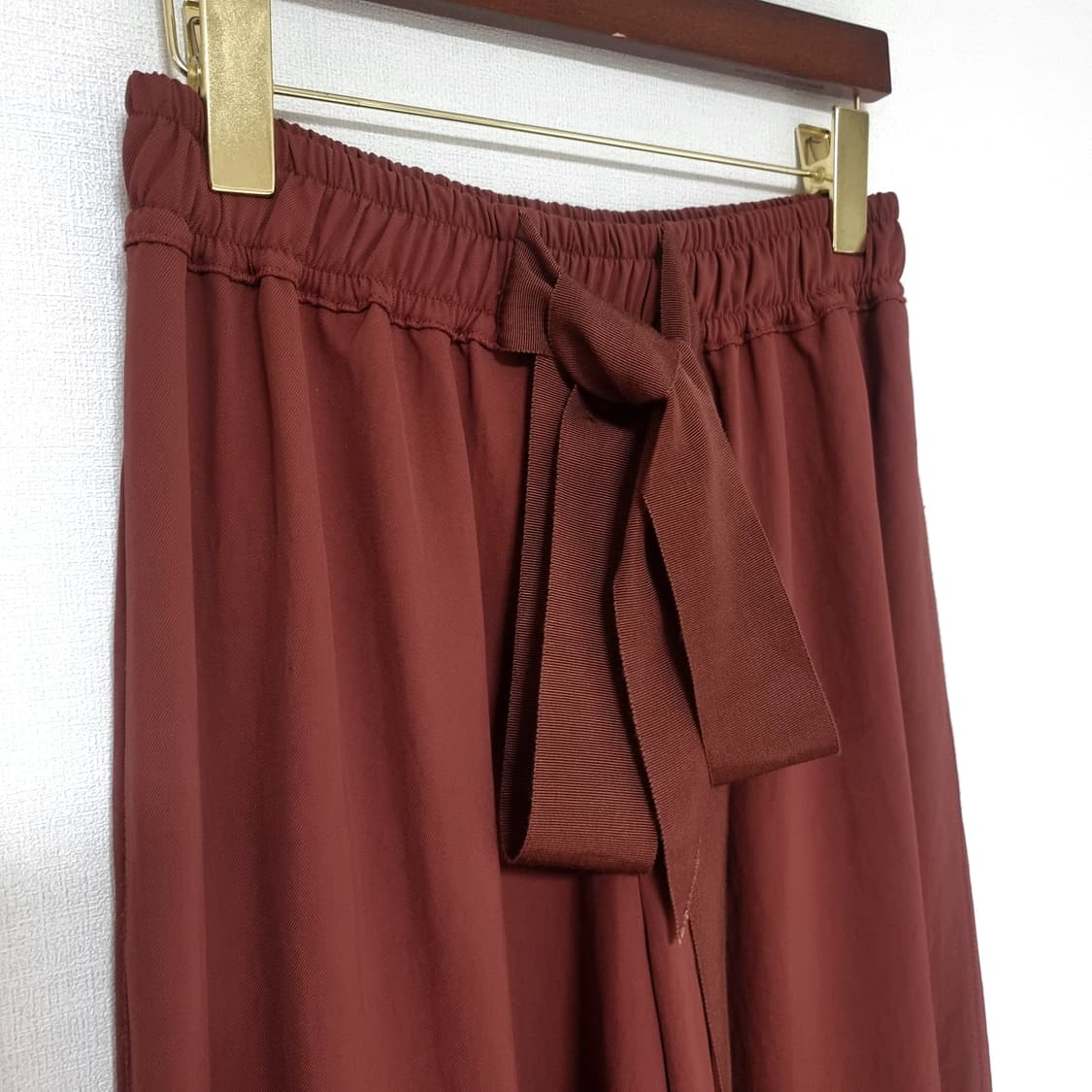 랑방컬렉션 리본타이 와이드 밴딩 팬츠 (55) 상태최상 상품이미지2