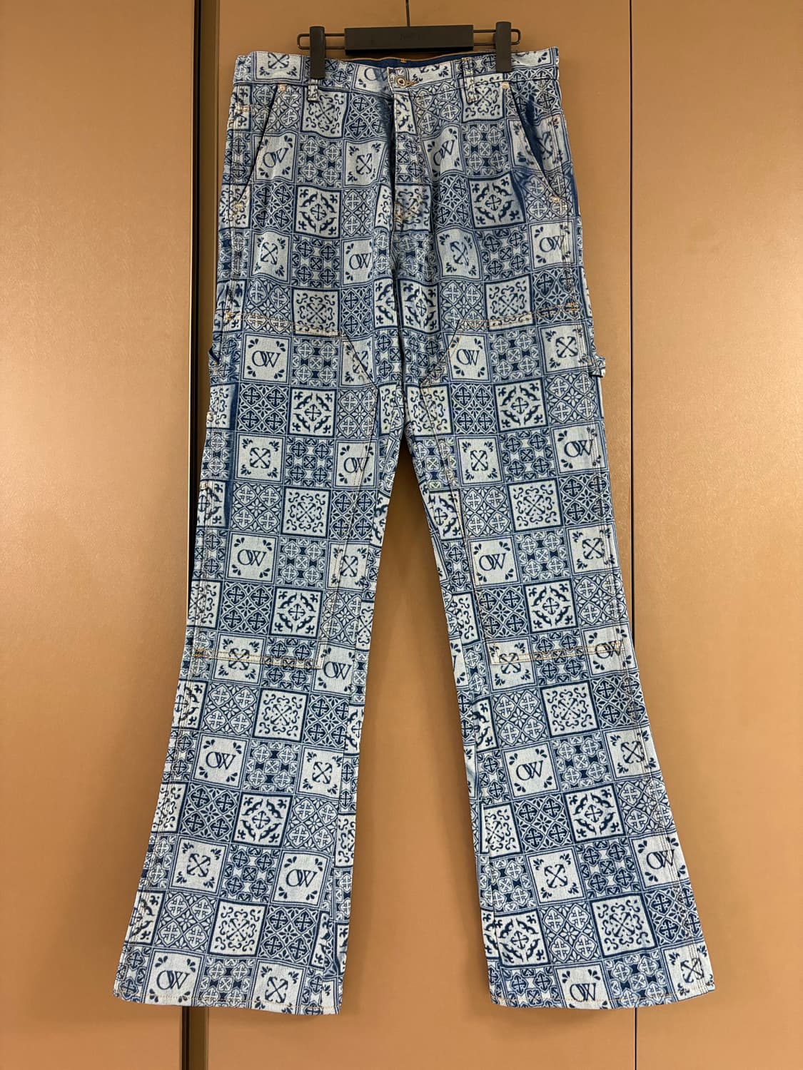 오프화이트 타일 데님팬츠 상품이미지3