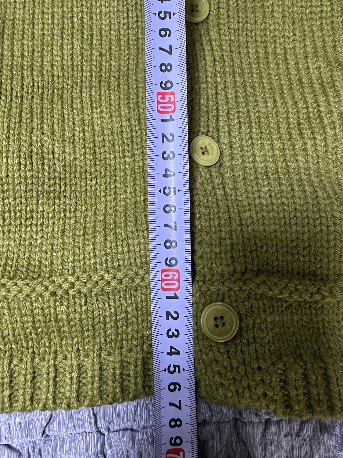 수아레 니트 가디건 카키색 상품이미지7