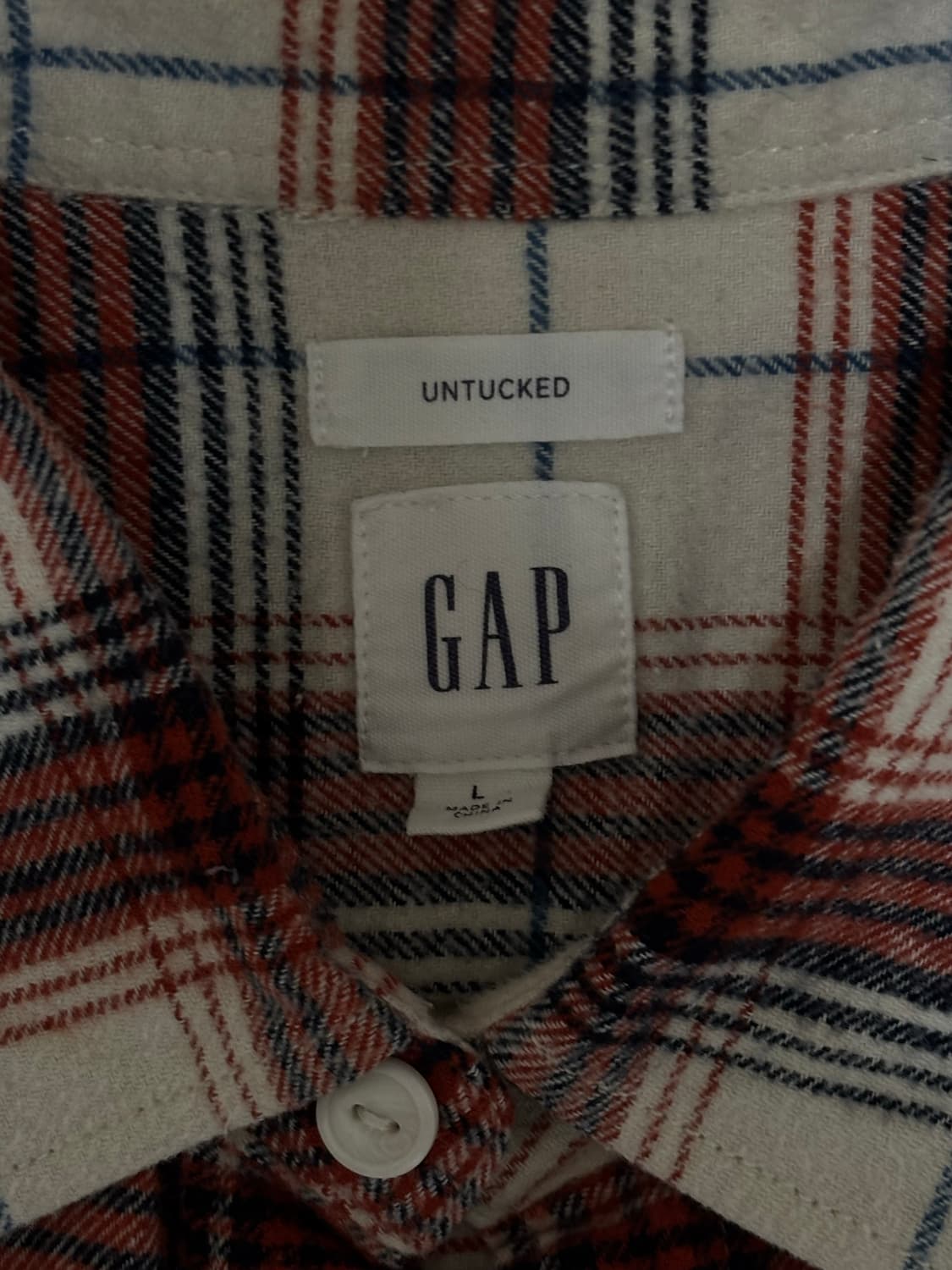 GAP 갭 체크 셔츠 L 상품이미지2